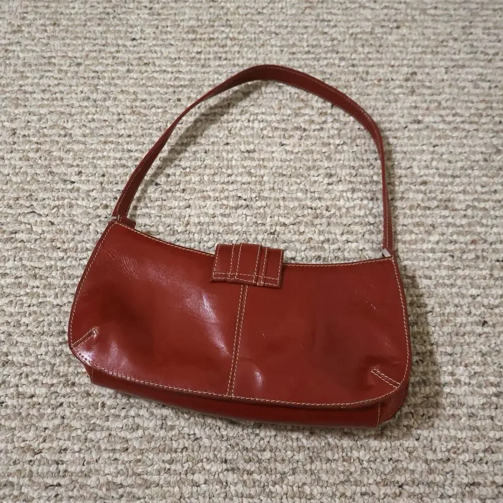 Vintage Wilson's Leather Red Leather Small Shoulder Bag Y2K Moto